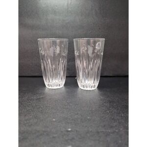 Princess House Heritage Highlights Crystal Tumblers,‎ 12 Oz Glass Set, Set of 2